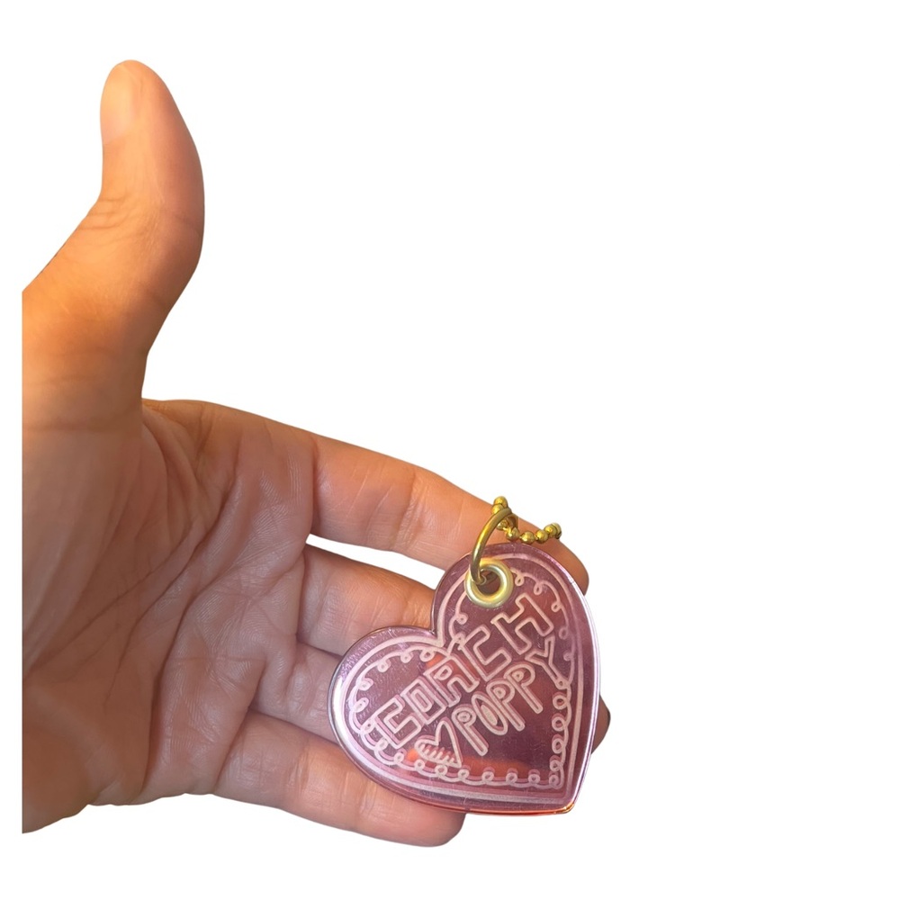 Coach Poppy Heart Pink and Gold Hang Tag - Picture 5 of 6